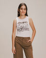 Tank Top Estampada,BLANCO